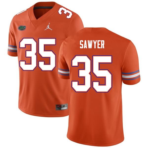 Men's NCAA Florida Gators William Sawyer #35 Stitched Authentic Nike Orange College Football Jersey PTT6765SE